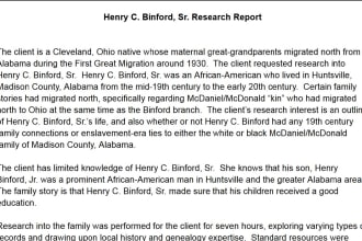 research black or irish or southern or midwestern or other family history