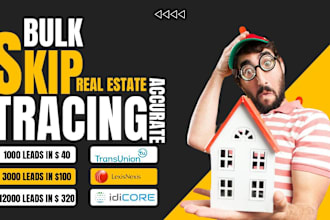 provide motivated seller cash buyers real estate leads with skip tracing