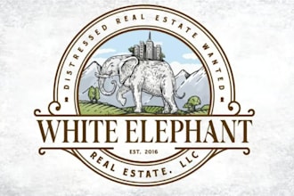 create a sophisticated and contemporary elephant logo for your company