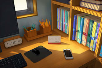 draw background in anime style