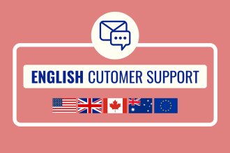 be english live chat and email support customer care service agent