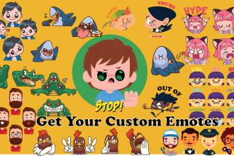 create custom twitch emotes, badges or discord emoji