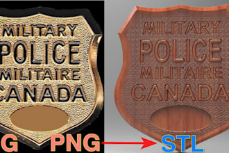 convert 2d logo to 3d stl file for cnc router and 3d printing