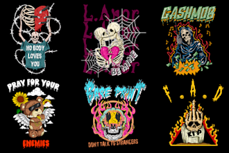 create bold cartoon tshirt design for streetwear brands