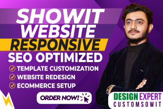 design, redesign, cutting edge showit website or  template, blog with SEO