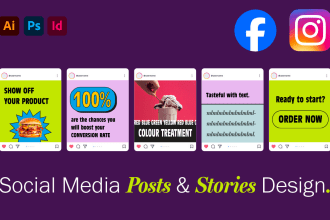 design social media carousel posts and stories for instagram and facebook