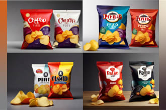 product packaging and label design potato chips  packaging