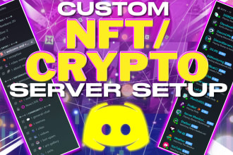 professionally set up a custom nft crypto discord server