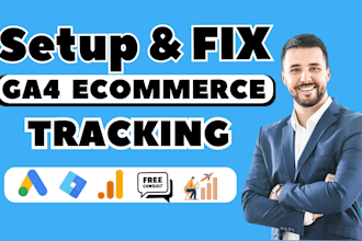 fix or setup google analytics, ga4 ecommerce server side tracking with GTM