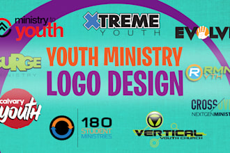 design a fun custom youth logo for church student ministry