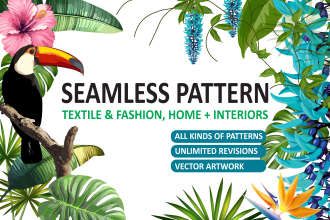 design custom seamless patterns for textile print patterns