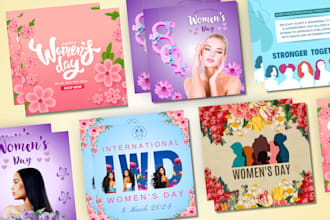 design womens day flyer event card socialmedia post banner poster gathering menu