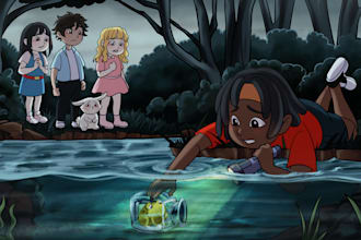draw captivating children book and storybook illustrations