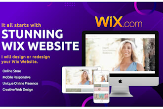 design  and redesign wix website wix ecommerce website