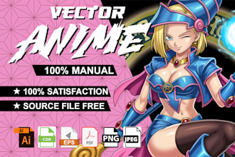 redraw ai art anime or manga vector using adobe illustrator