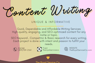 educational informative content writing