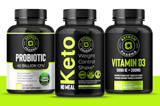 do product label design and supplement label mockup design