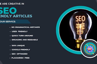 do SEO article writing, content writing for your blogs