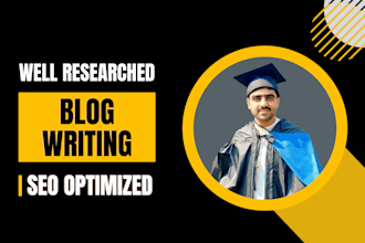 be your SEO optimize blog writer and article writer