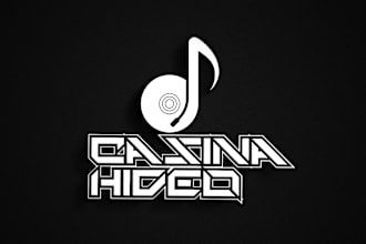 design dj, music, band, artist and custom font logo