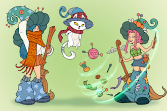 draw a fantasy character of any style
