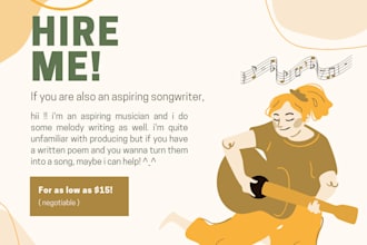 create melodies for your poems, lyrics, or song ideas