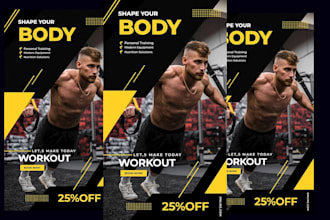 do awesome marketing flyer, gym flyer, photography flyer for you