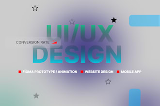 design and animate or prototype website and mobile app ui ux on figma