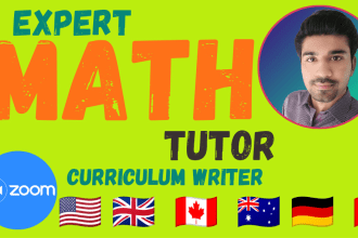 be your online math tutor for all grades and curriculum