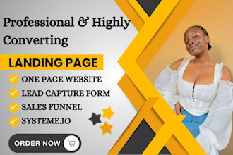 design one page website, wordpress landing page elementor, hostinger website