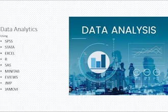 do data analysis using spss, stata, jamovi, excel
