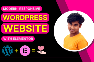 design a responsive wordpress elementor website as an elementor pro expert