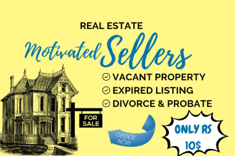 provide off market cash buyers and motivated seller leads list with skip tracing