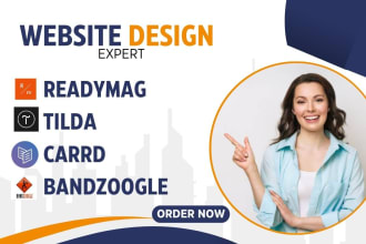 design readymag, tilda, carrd and bandzoogle website design