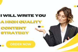 write a high quality content strategy