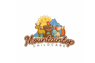 design strange suitable childcare franchise logo
