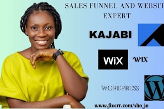 sales funnels, landing pages in kajabi wix wordpress, kajabi websites