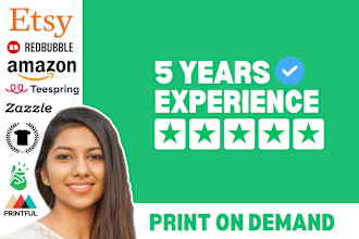 be your virtual assistant for etsy, redbubble, teespring, print on demand stores