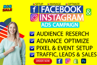 be your facebook ads campaign manager for sales and leads, run fb advertising