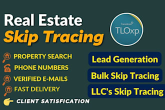 provide real estate skip tracing in bulk, skiptrace llc