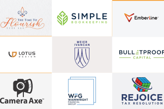 create accounting, finance, tax, insurance and banking logo