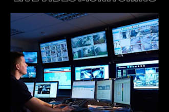do remote all types cctv surveillance live video monitoring  virtual guard