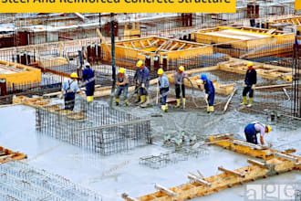 designed steel and reinforced concrete structure