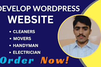 develop custom cleaner, plumber website