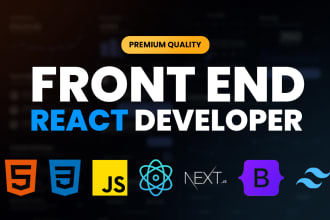 be front end web developer in react or nextjs