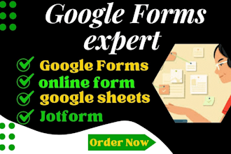 generate google forms, jot form, online form, survey using data