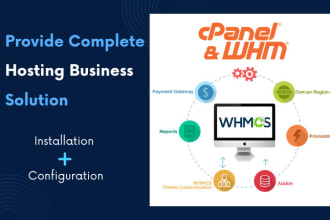 do full web hosting business with set up whmcs or whm cpanel