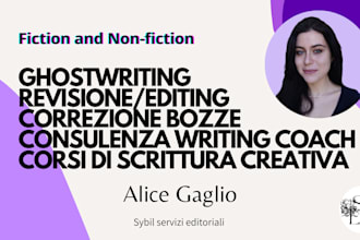 be your italian ghostwriter for your fiction books