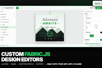 build custom web app and fabric js canvas editor for saas