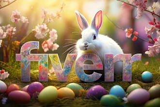 create ai digital picture easter theme with your logo